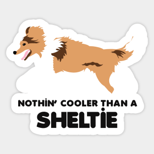 Shetland Sheepdog Sheltie Pattern Miniature Collie Dog Breed in Black Sticker